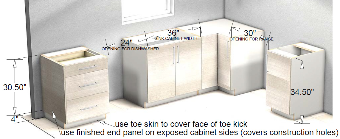 Custom Kitchen Base Cabinets